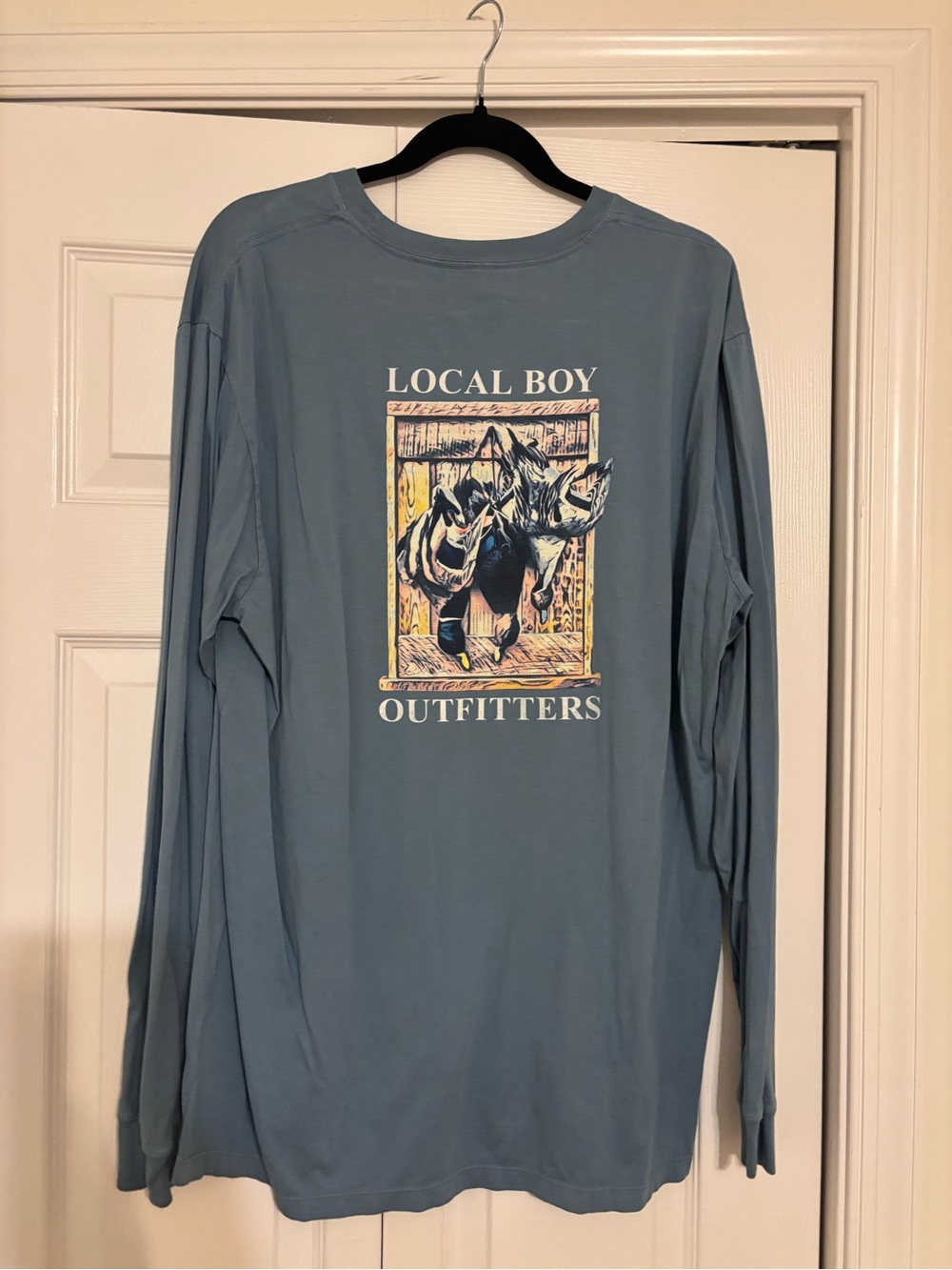Local Boy Outfitters Men’s Long Sleeve Graphic Tee - Slate Blue